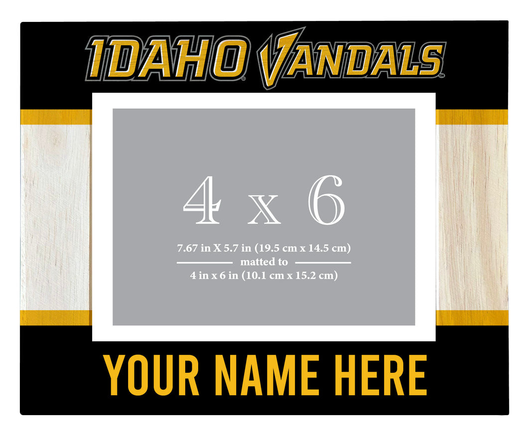 Idaho Vandals Customizable Wooden Photo Frame Matted 4