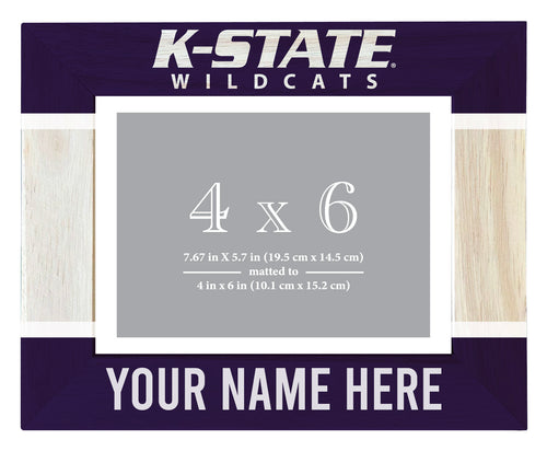 Kansas State Wildcats Customizable Wooden Photo Frame Matted 4