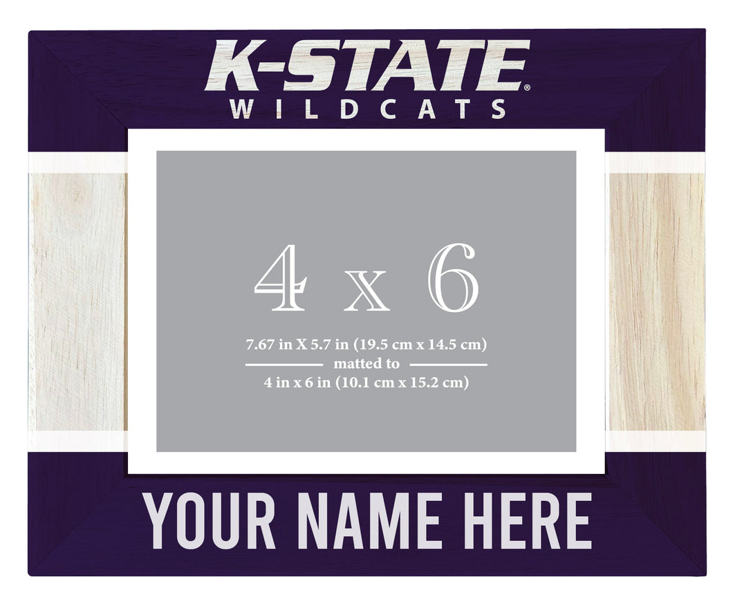 Kansas State Wildcats Customizable Wooden Photo Frame Matted 4