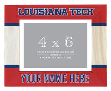 Load image into Gallery viewer, Louisiana Tech Bulldogs Customizable Wooden Photo Frame Matted 4&quot;x 6&quot; Officially Licensed Collegiate Product Printed
