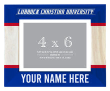 Load image into Gallery viewer, Lubbock Christian University Chaparral Customizable Wooden Photo Frame Matted 4&quot;x 6&quot; Officially Licensed Collegiate Product
