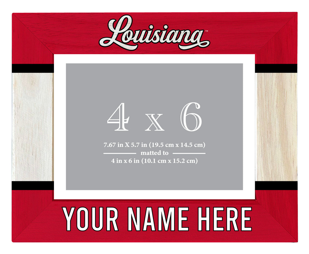Louisiana at Lafayette Customizable Wooden Photo Frame Matted 4