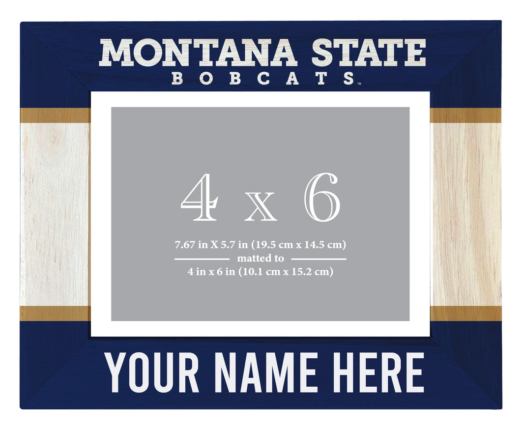 Montana State Bobcats Customizable Wooden Photo Frame Matted 4