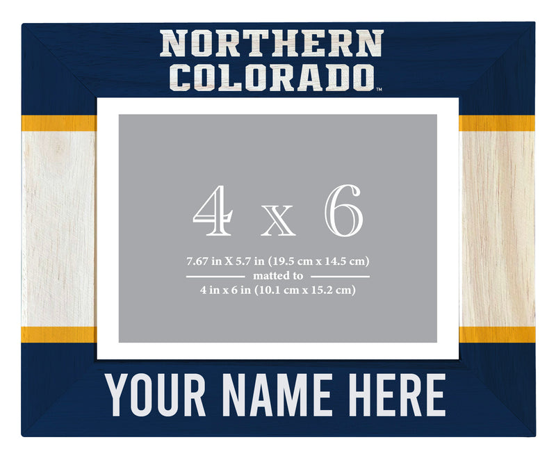 Northern Colorado Bears Customizable Wooden Photo Frame Matted 4"x 6" Officially Licensed Collegiate Product Printed