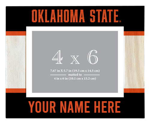 Oklahoma State Cowboys Customizable Wooden Photo Frame Matted 4