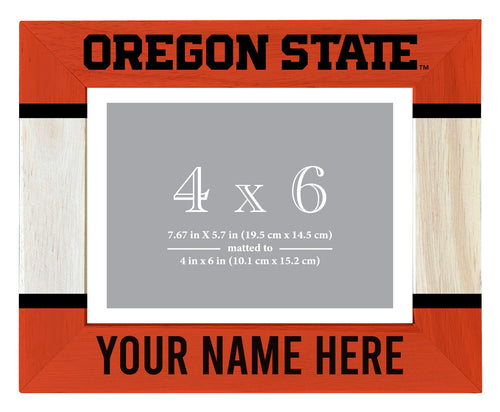 Oregon State Beavers Customizable Wooden Photo Frame Matted 4