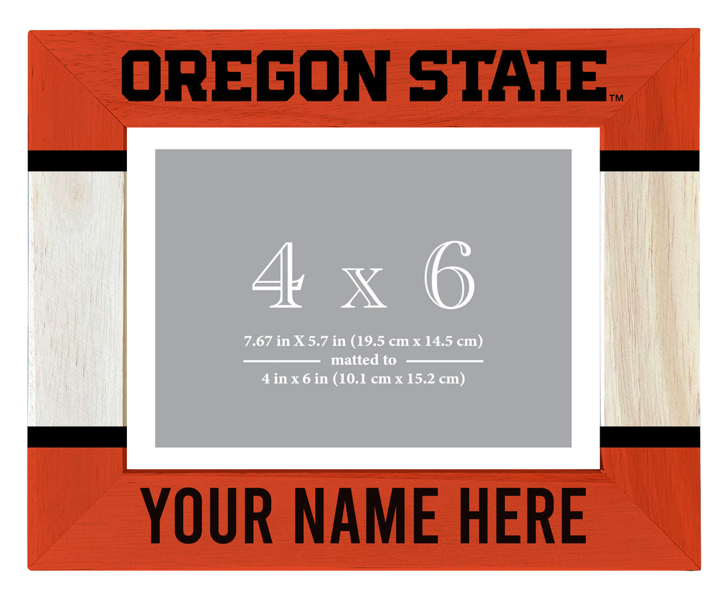 Oregon State Beavers Customizable Wooden Photo Frame Matted 4