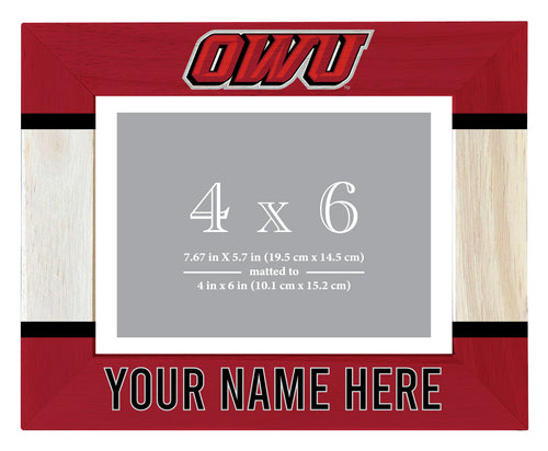 Ohio Wesleyan University Customizable Wooden Photo Frame Matted 4