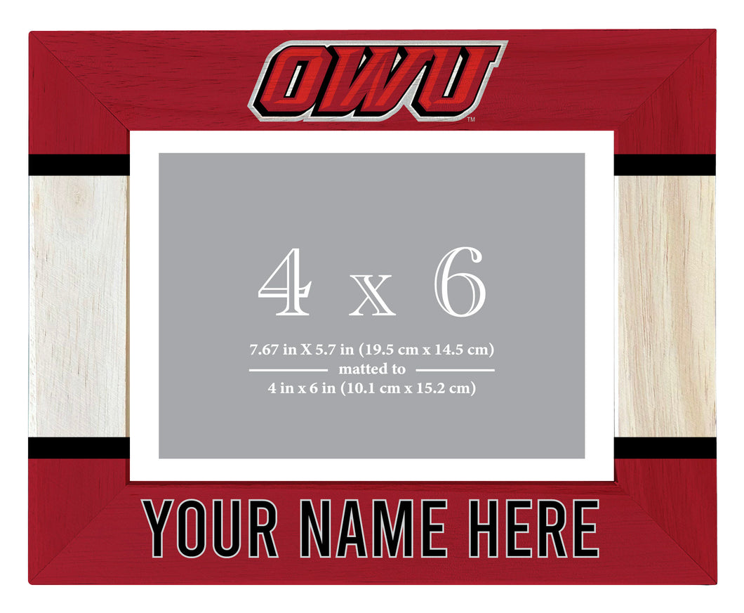 Ohio Wesleyan University Customizable Wooden Photo Frame Matted 4