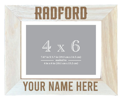 Radford University Highlanders Customizable Wooden Photo Frame Matted 4