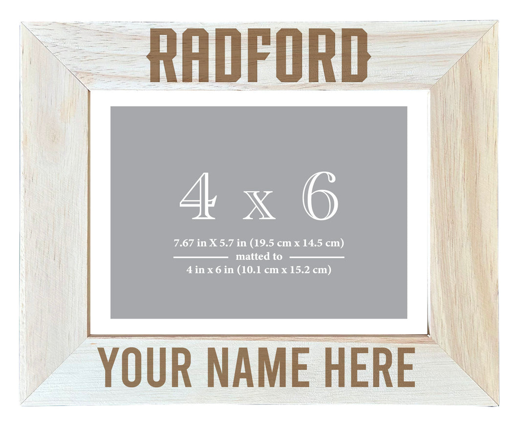 Radford University Highlanders Customizable Wooden Photo Frame Matted 4
