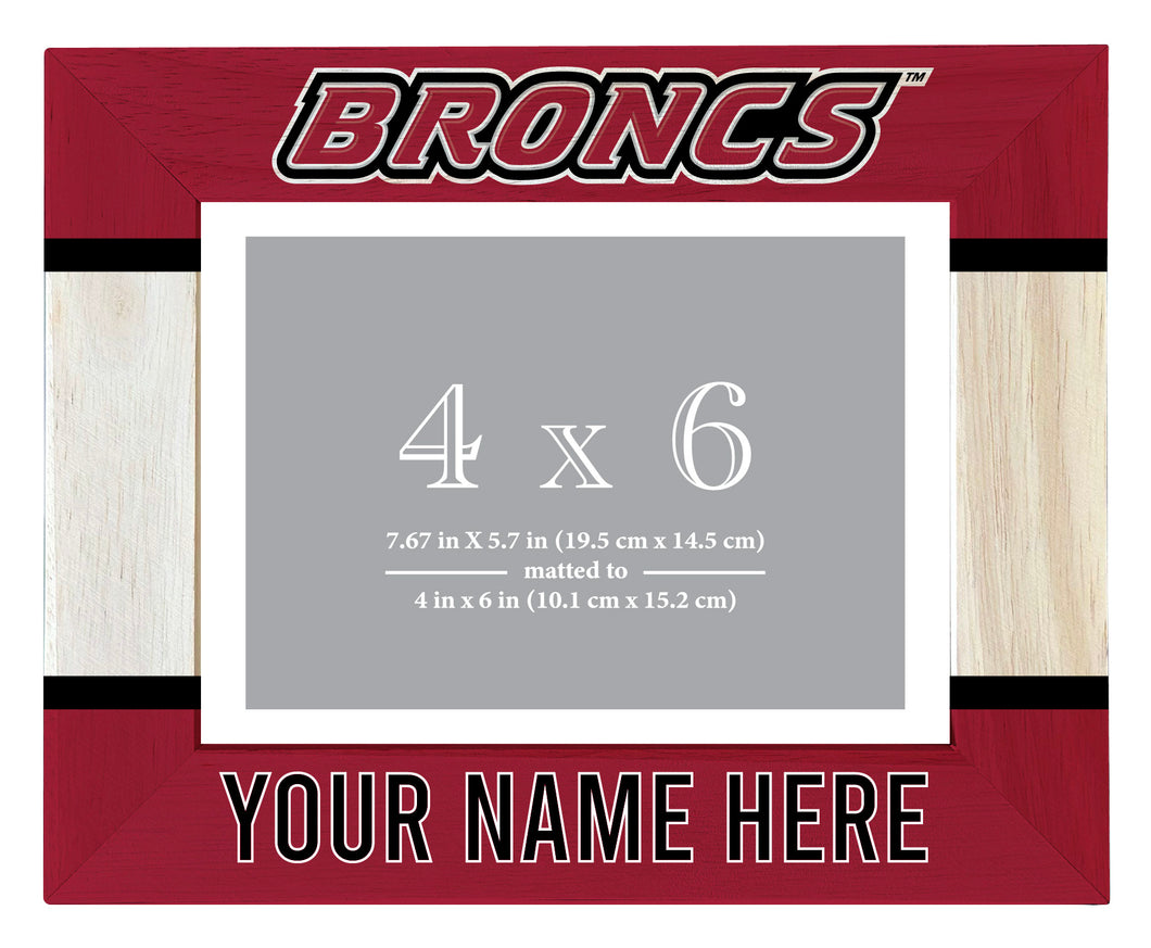 Rider University Broncs Customizable Wooden Photo Frame Matted 4