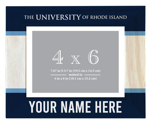 Rhode Island University Customizable Wooden Photo Frame Matted 4