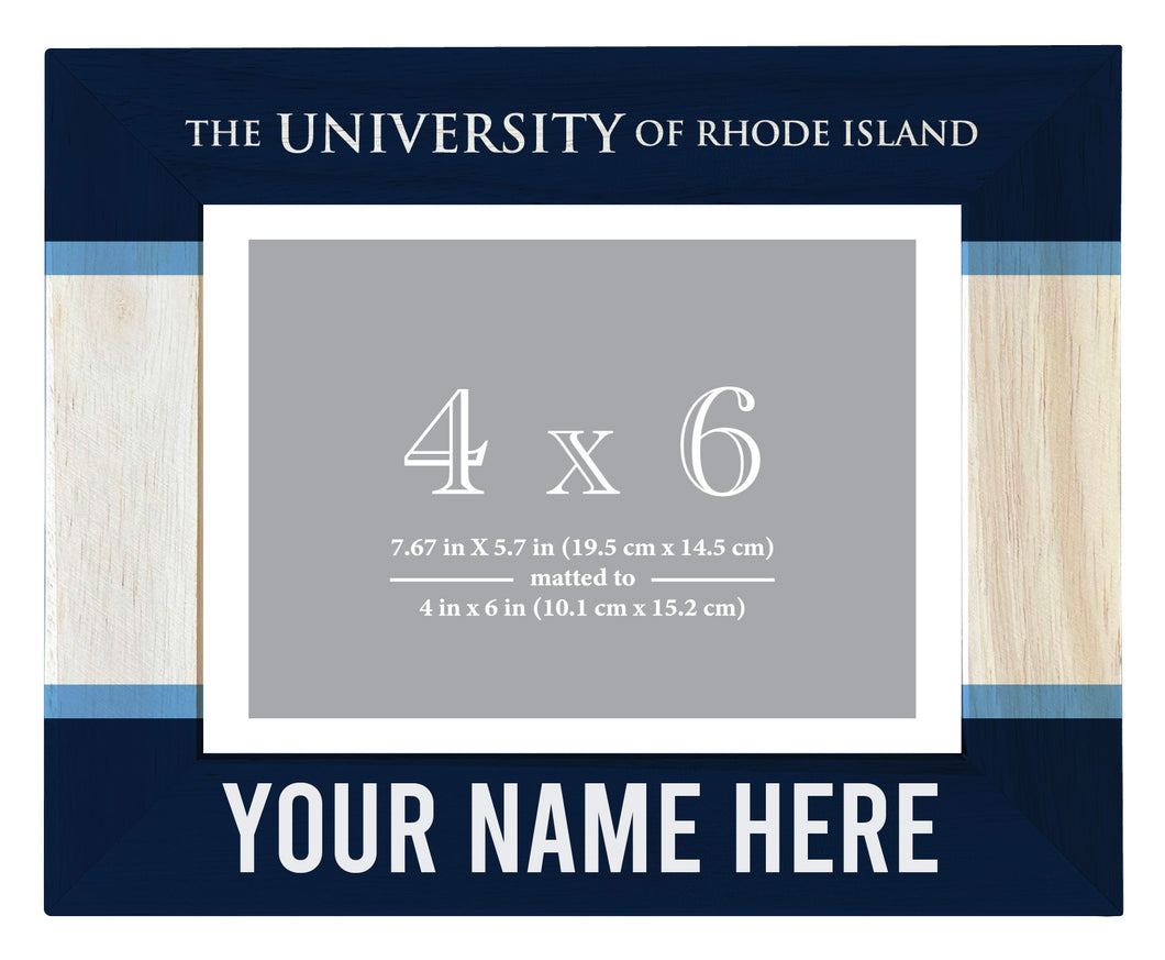 Rhode Island University Customizable Wooden Photo Frame Matted 4