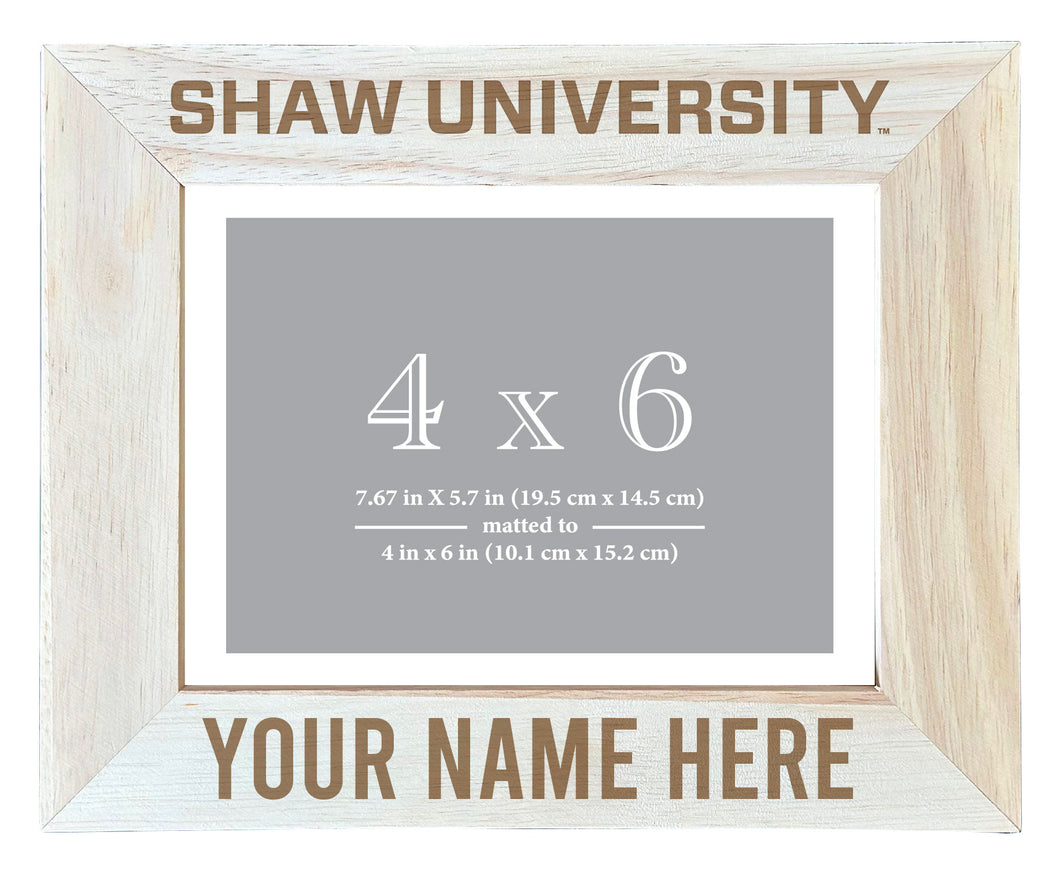 Shaw University Bears Customizable Wooden Photo Frame Matted 4