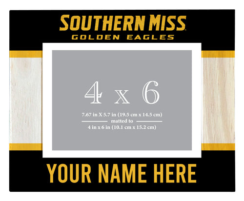 Southern Mississippi Golden Eagles Customizable Wooden Photo Frame Matted 4