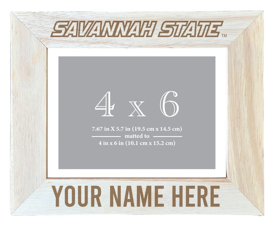 Savannah State University Customizable Wooden Photo Frame Matted 4