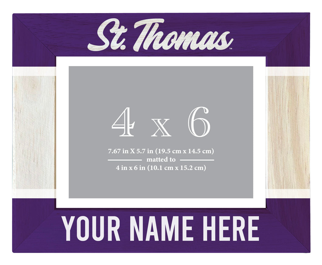 University of St. Thomas Customizable Wooden Photo Frame Matted 4