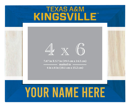 Texas A&M Kingsville Javelinas Customizable Wooden Photo Frame Matted 4