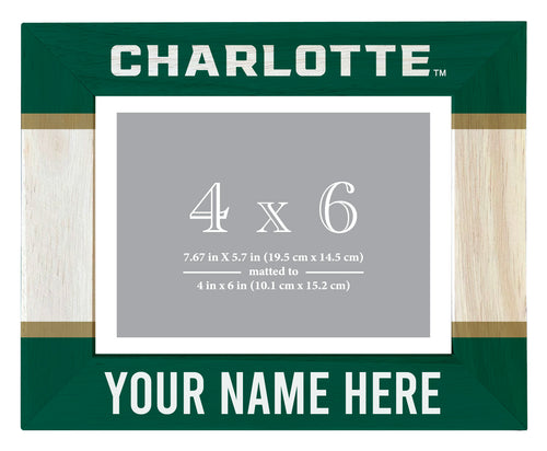 North Carolina Charlotte Forty-Niners Customizable Wooden Photo Frame Matted 4