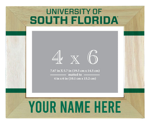 South Florida Bulls Customizable Wooden Photo Frame Matted 4