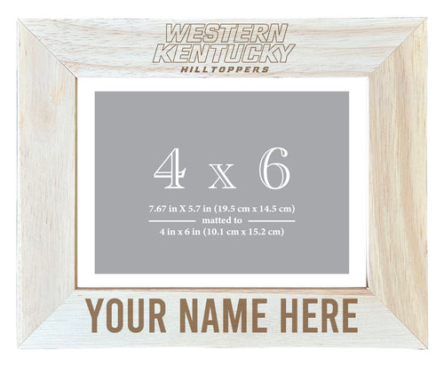 Western Kentucky Hilltoppers Customizable Wooden Photo Frame Matted 4