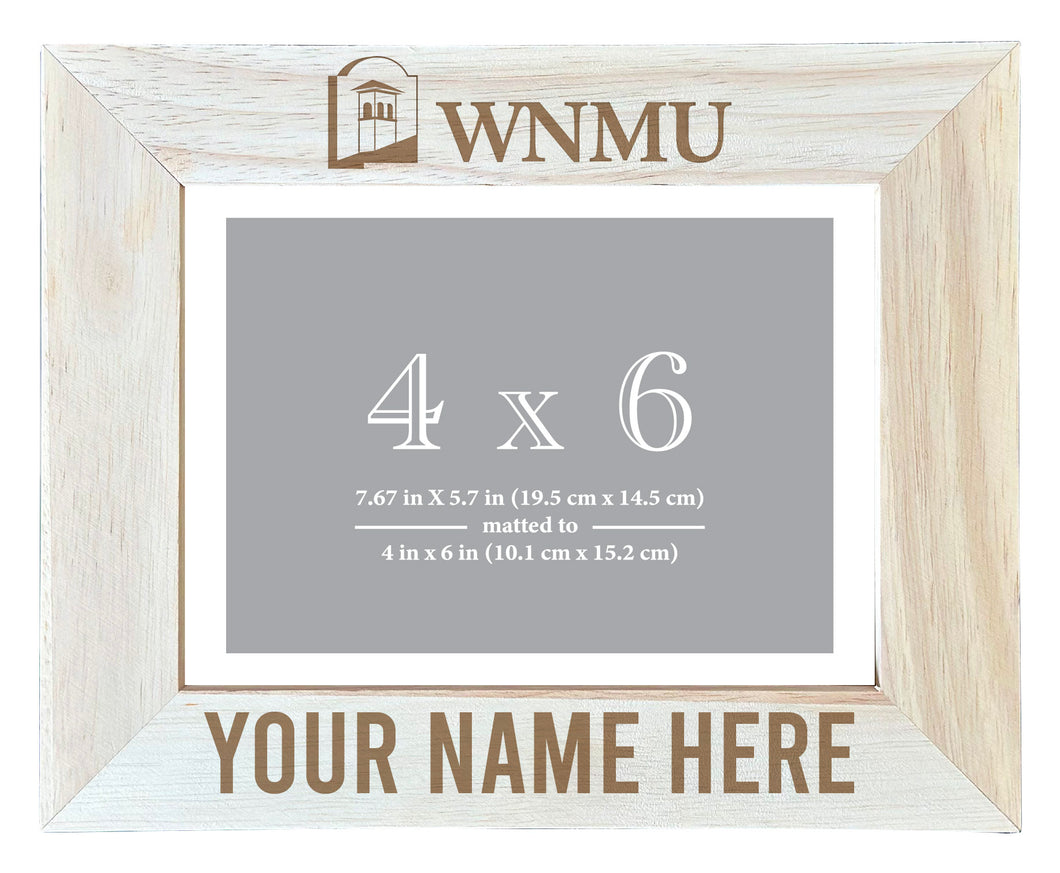 Western New Mexico University Customizable Wooden Photo Frame Matted 4
