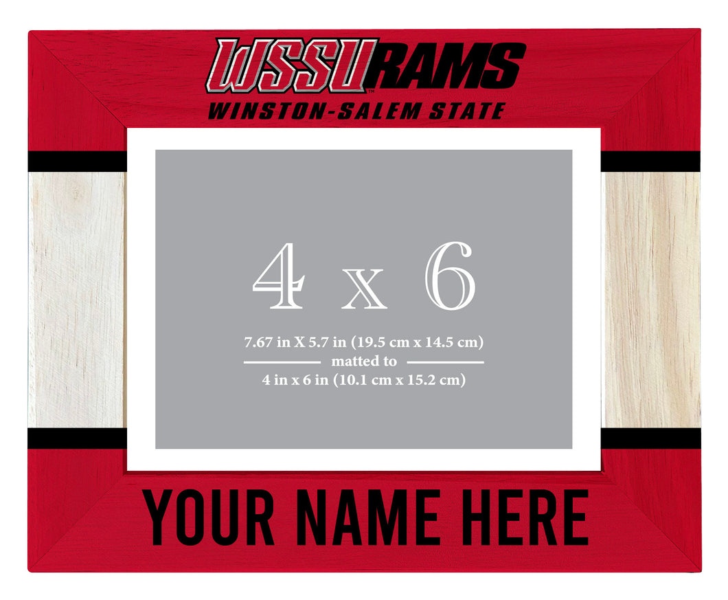 Winston-Salem State Customizable Wooden Photo Frame Matted 4