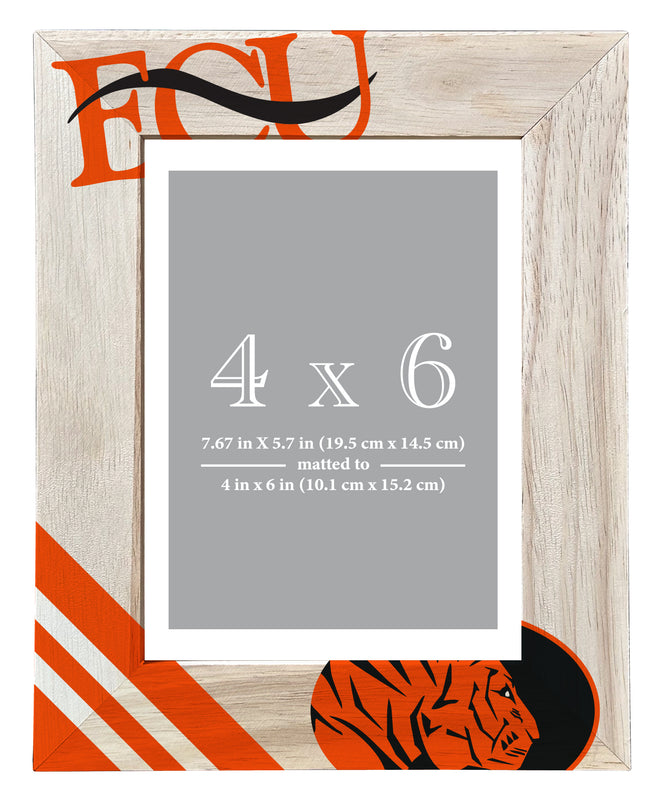 East Central University Tigers Officially Licensed College Printed Wooden Photo Frame 4x6 – Vertical Display