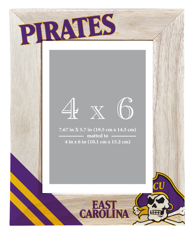East Carolina Pirates Officially Licensed College Printed Wooden Photo Frame 4x6 – Vertical Display
