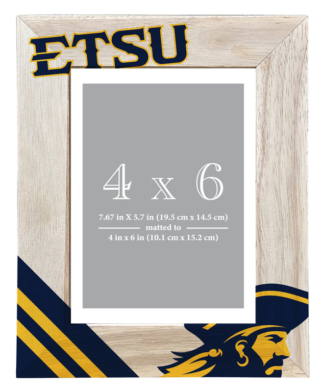 East Tennessee State University Officially Licensed College Printed Wooden Photo Frame 4x6 – Vertical Display