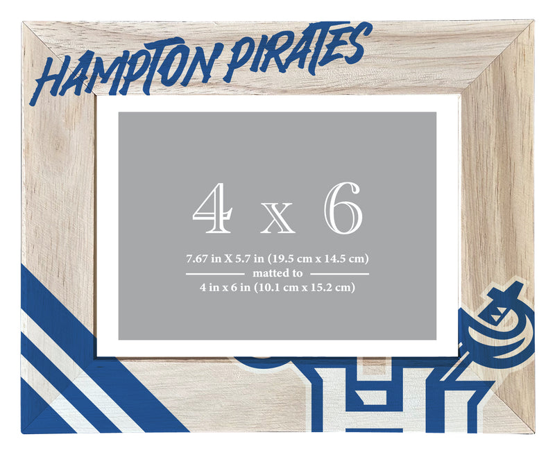 Hampton University Officially Licensed College Printed Wooden Photo Frame 4x6 – Horizontal Display