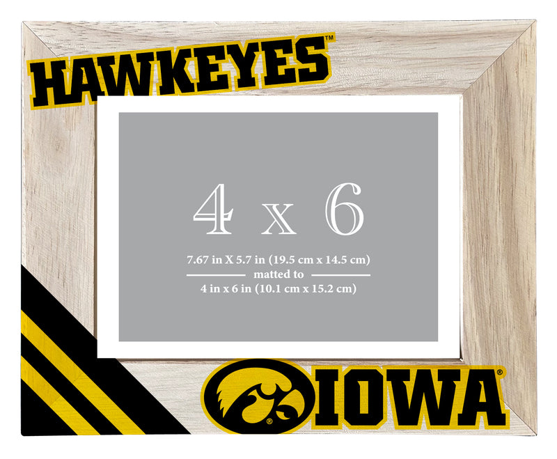 Iowa Hawkeyes Officially Licensed College Printed Wooden Photo Frame 4x6 – Horizontal Display
