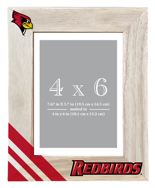 Illinois State Redbirds Officially Licensed College Printed Wooden Photo Frame 4x6 – Vertical Display