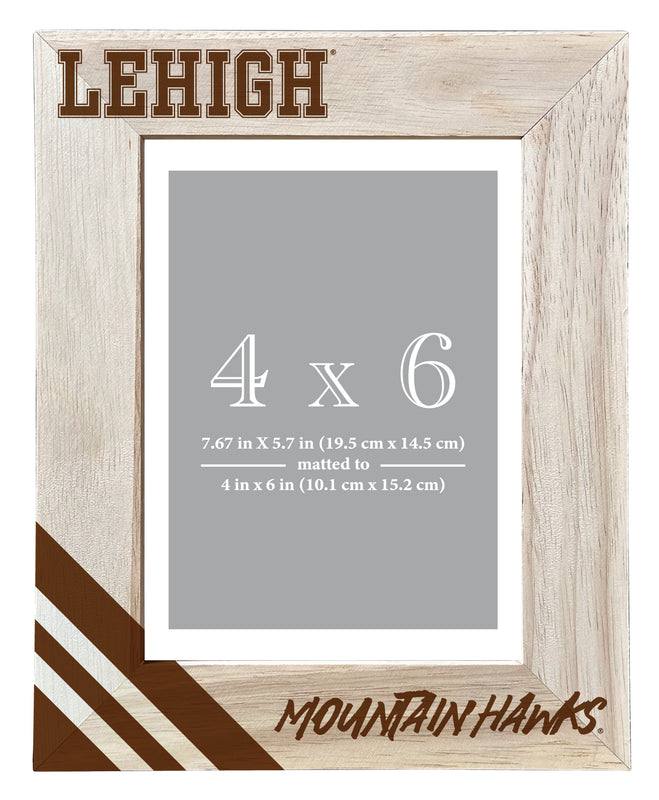 Lehigh University Mountain Hawks Officially Licensed College Printed Wooden Photo Frame 4x6 – Vertical Display