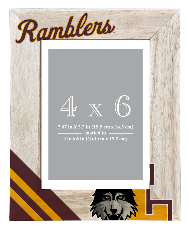 Loyola University Ramblers Officially Licensed College Printed Wooden Photo Frame 4x6 – Vertical Display