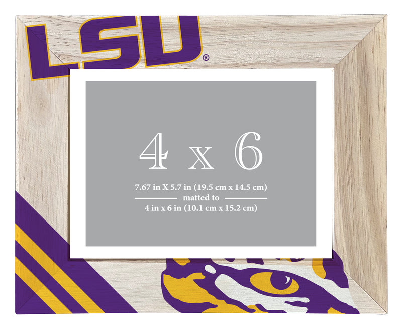 LSU Tigers Officially Licensed College Printed Wooden Photo Frame 4x6 – Horizontal Display