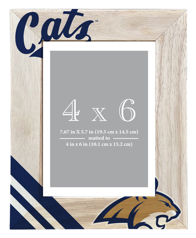 Montana State Bobcats Officially Licensed College Printed Wooden Photo Frame 4x6 – Vertical Display