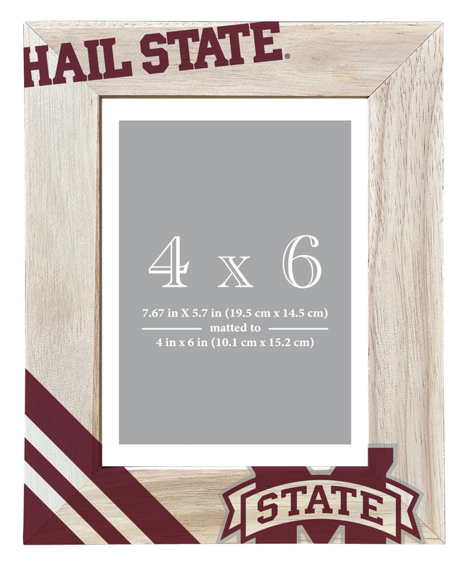 Mississippi State Bulldogs Officially Licensed College Printed Wooden Photo Frame 4x6 – Vertical Display