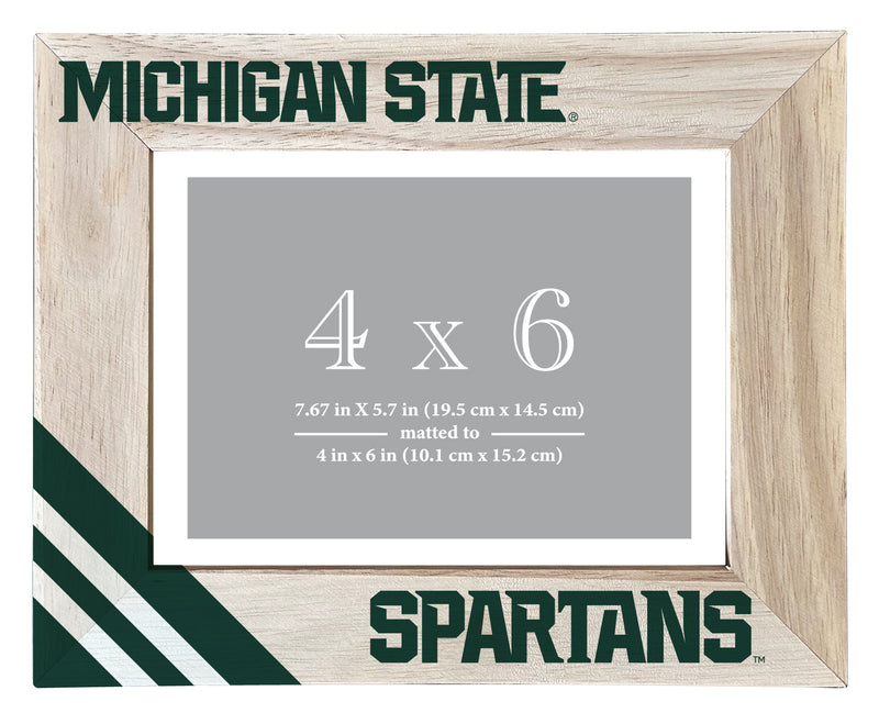 Michigan State Spartans Officially Licensed College Printed Wooden Photo Frame 4x6 – Horizontal Display