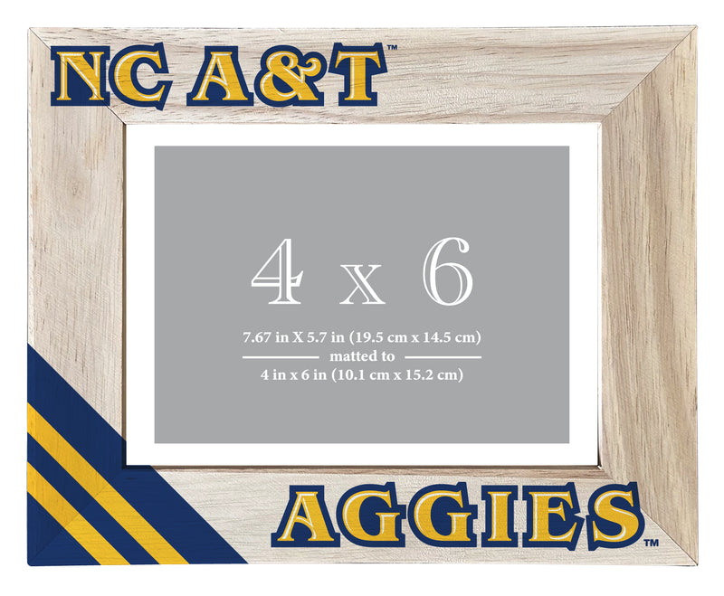 North Carolina A&T State Aggies Officially Licensed College Printed Wooden Photo Frame 4x6 – Horizontal Display