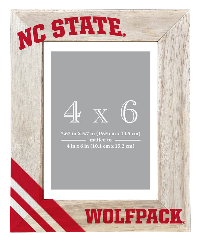 NC State Wolfpack Officially Licensed College Printed Wooden Photo Frame 4x6 – Vertical Display
