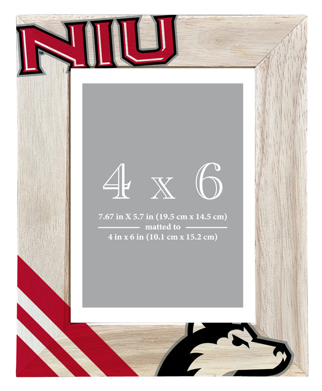 Northern Illinois Huskies Officially Licensed College Printed Wooden Photo Frame 4x6 – Vertical Display