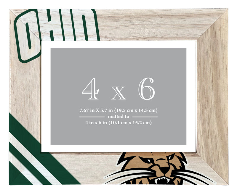 Ohio University Officially Licensed College Printed Wooden Photo Frame 4x6 – Horizontal Display