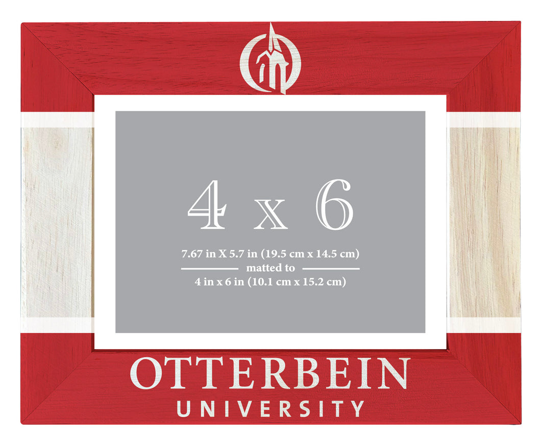 Otterbein University Wooden Photo Frame Matted to 4 x 6 Inch Officially Licensed Collegiate Product 