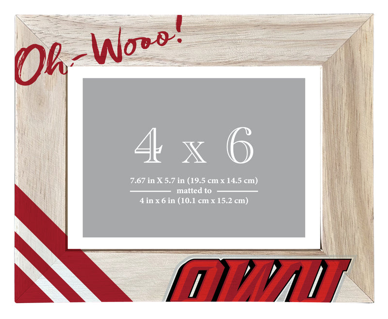 Ohio Wesleyan University Officially Licensed College Printed Wooden Photo Frame 4x6 – Horizontal Display