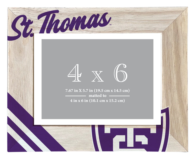 University of St. Thomas Officially Licensed College Printed Wooden Photo Frame 4x6 – Horizontal Display