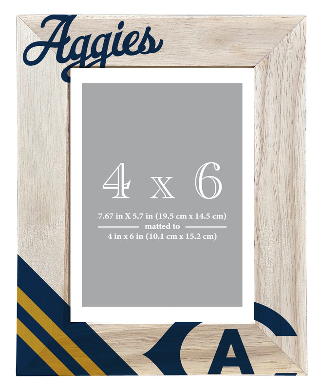 UC Davis Aggies Officially Licensed College Printed Wooden Photo Frame 4x6 – Vertical Display