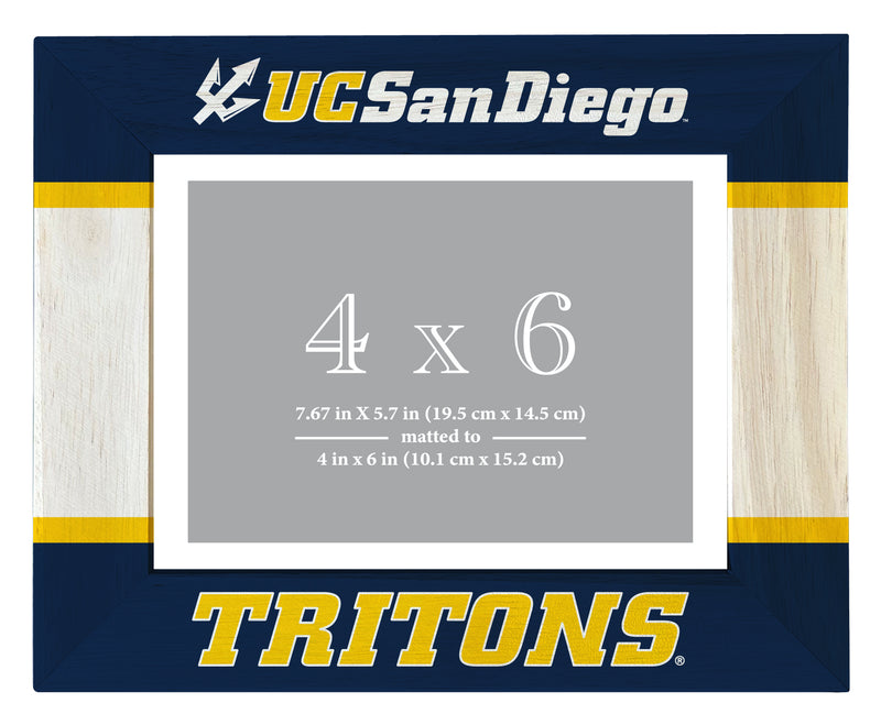UC San Diego Wooden Photo Frame - Customizable 4 x 6 Inch - Elegant Matted Display for Memories