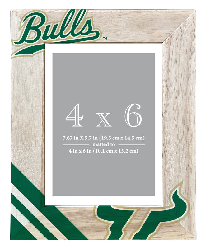 South Florida Bulls Officially Licensed College Printed Wooden Photo Frame 4x6 – Vertical Display